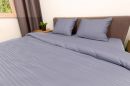 Постельное белье Cерый полоса сатин