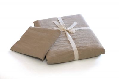 Простыня Льняная / цвет: Серый 240x220