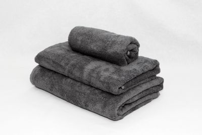 DOSSA Бамбуковые полотенца комплект темно-серый (без полос)