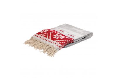 Hall puuvilla pleed punase bordega